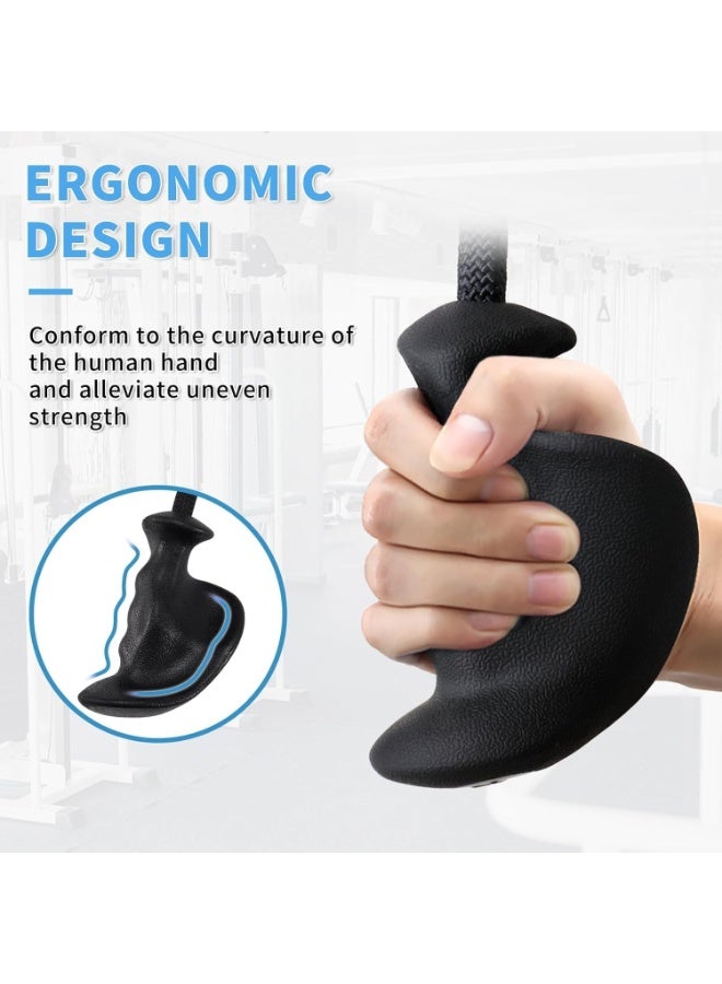 SportQ Triceps Ergonomi Cable Rope – Ergonomic Palm Design, TPE Grip Anti-Skid & Sweatproof, Heavy Duty Braided Nylon Rope Up to 430 kg, 304 Stainless Steel, Arm Exercises & Triceps – SportQ - Image 2